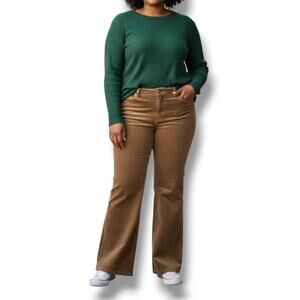 Lane Bryant Venezia brown soft velvet plus size pants NEW